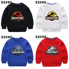 Детские толстовки с рисунком динозавров парка Юрского периода модные детские толстовки Повседневная забавная Одежда для девочек и мальчиков детские пуловеры Топы