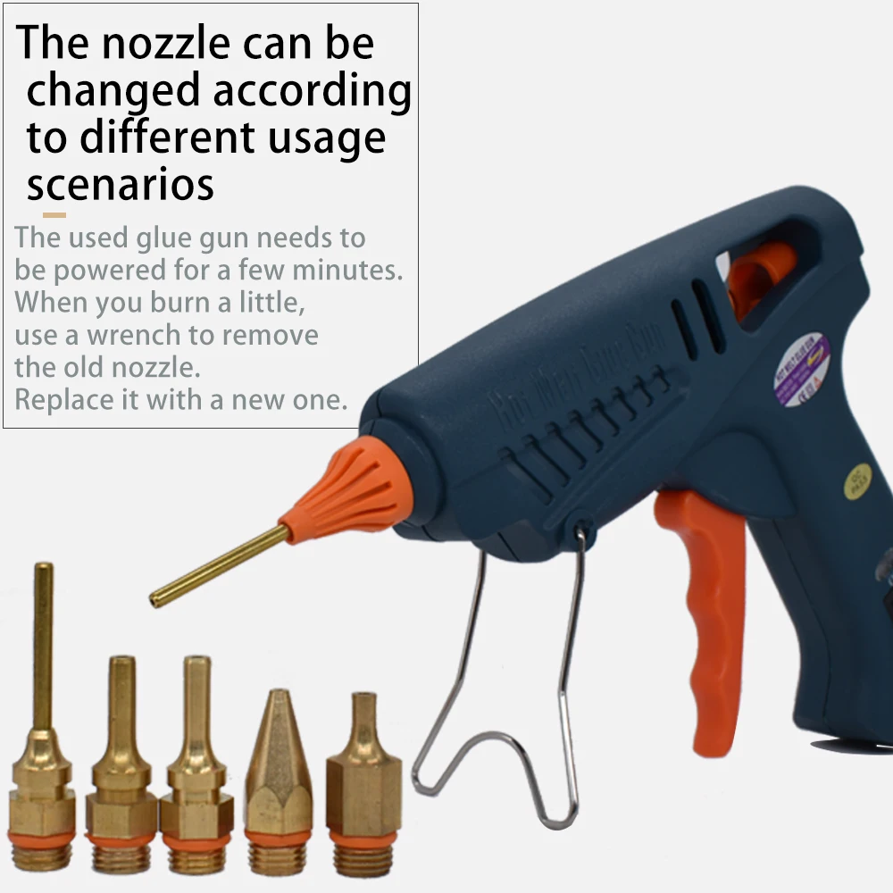 100W Hot Melt Glun Gun Constant Temperature glue for the gun 11mm 1.0*40MM Nozzle With hot plastic | Инструменты