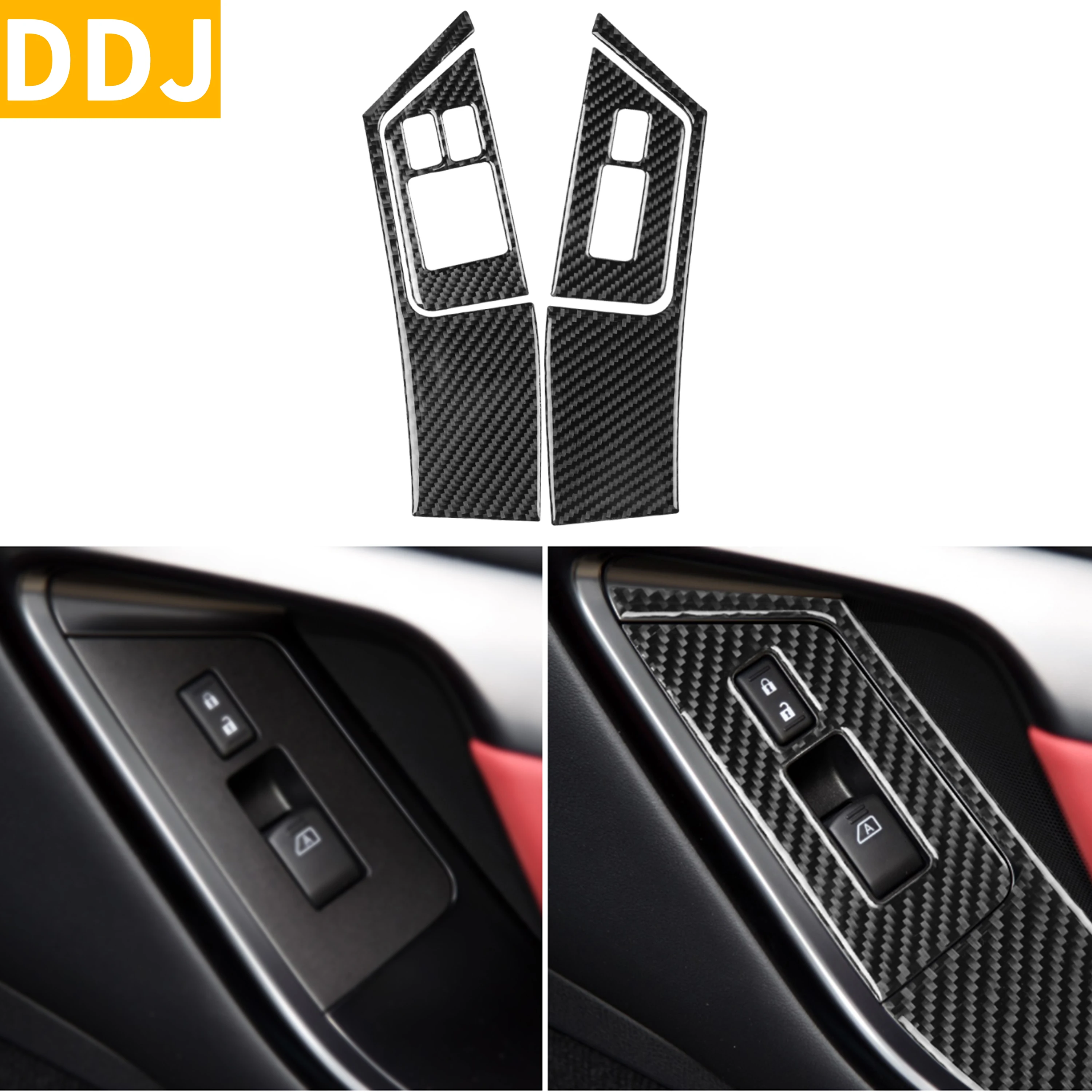 Для Nissan GTR R35 2008 2016 углеродная панель управления с обеих сторон двери наклейка