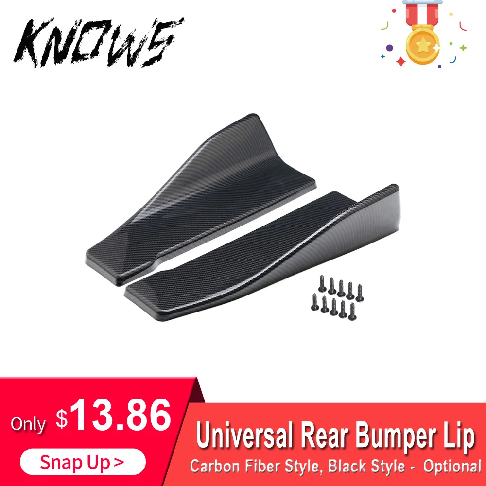 Универсальный автомобильный диффузор из углеродного волокна 2 шт. против царапин