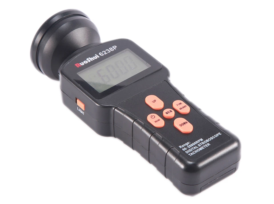 RuoShui VC6238P Цифровой Стробоскоп бесконтактный RPM фотоэлектрический измеритель скорости вращения Спидометр tacometro teser