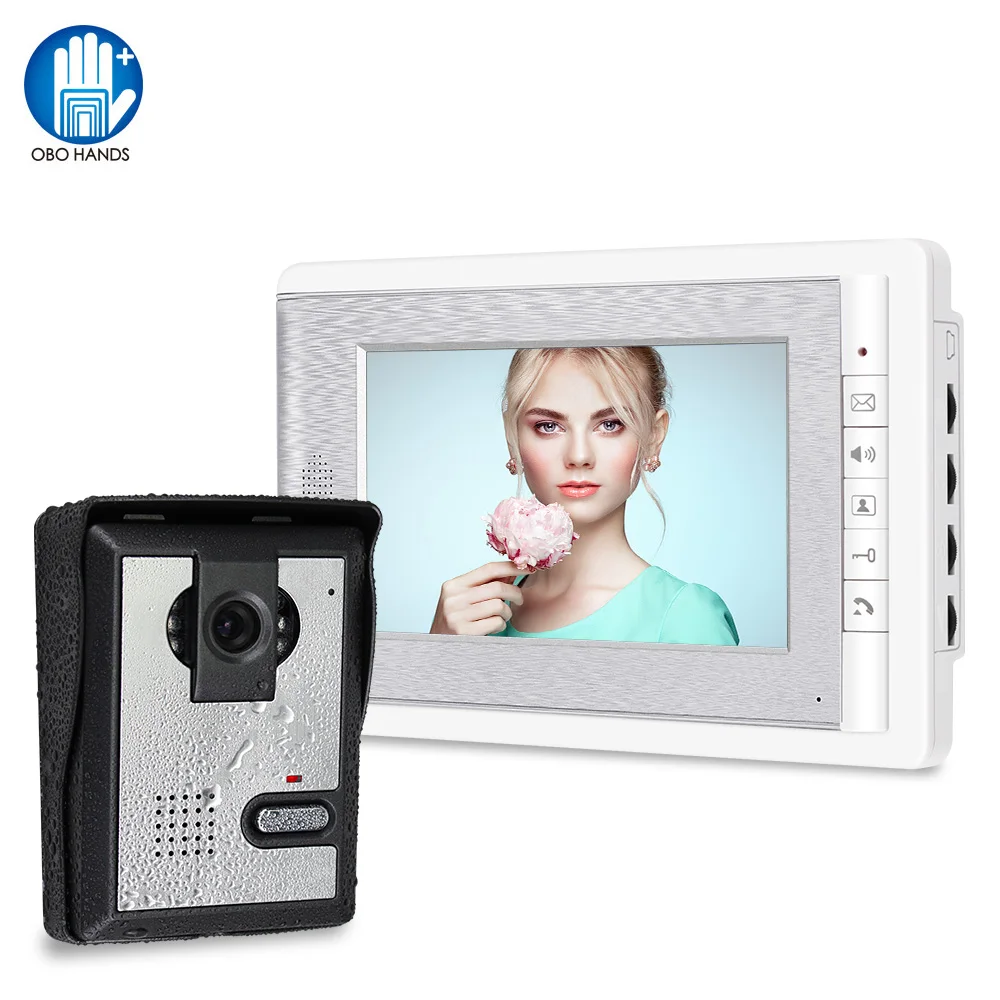 

NEW 7'' Color Video Doorbell Intercom System DIY Video Door Phone Indoor Monitors Screen 700TVL IR Night Vision Video Camera