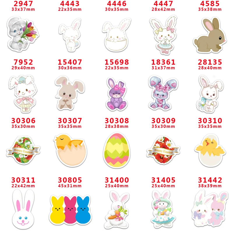 Бесплатная доставка 30 шт Пасхальный день мультяшный персонаж плоское украшение