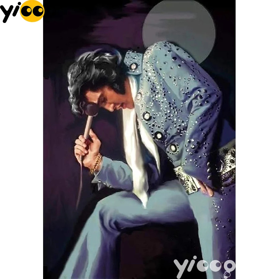 Камни в форме ромба/круглый дрель алмазного живопись Король рок н 5D DIY Алмазная