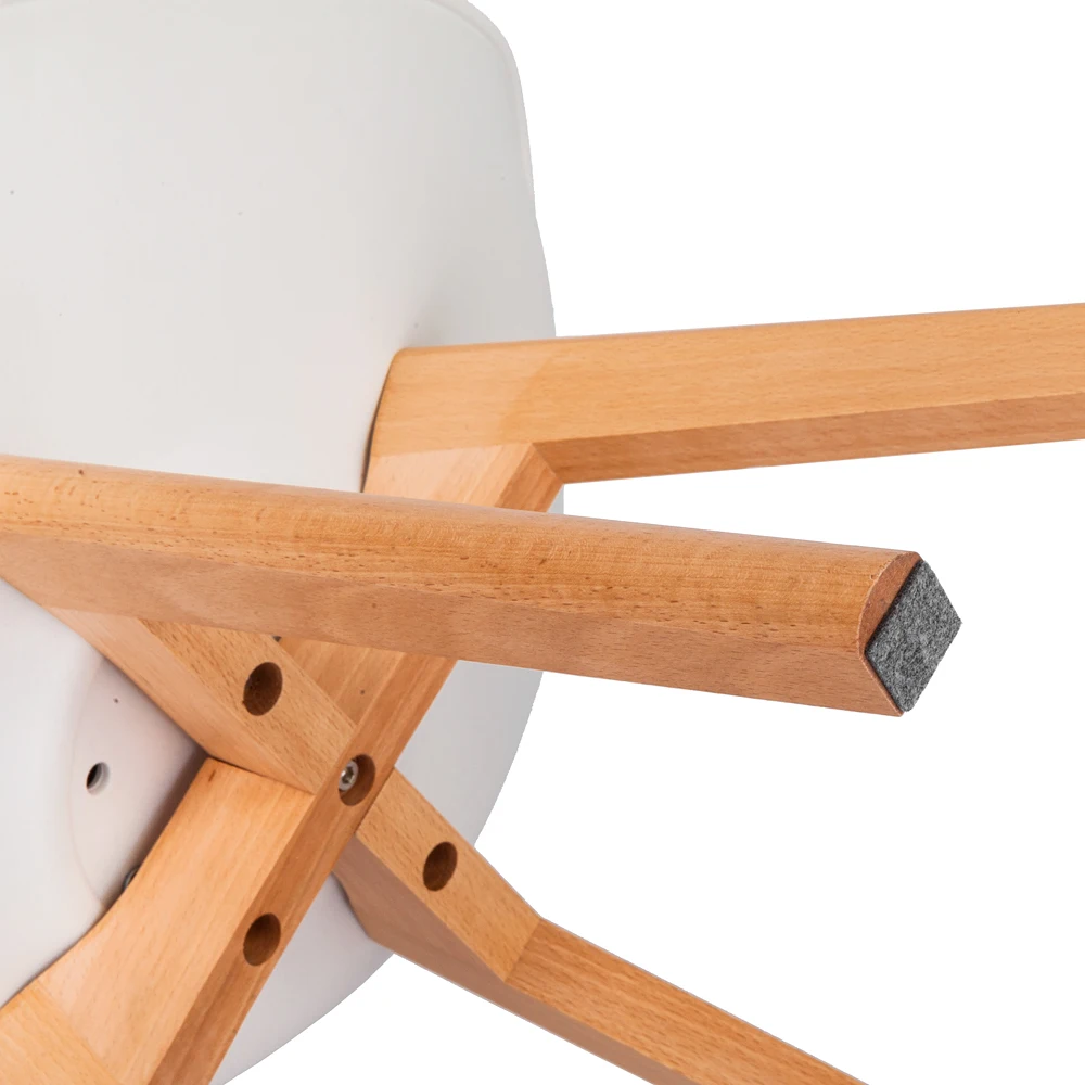 4 шт./компл. простой пластиковый стул с подкладкой из массива дерева для ресторана