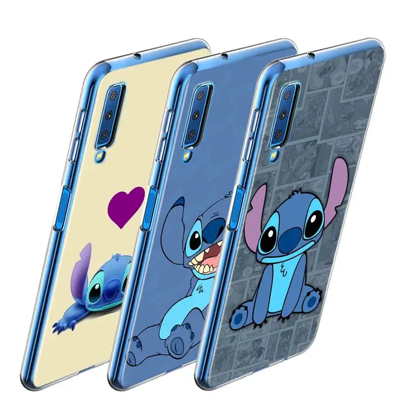 

Stitch blue disney cartoon for Samsung Galaxy A9 A8 Star A750 A7 A6 A5 A3 Plus 2018 2017 2016 Transparent Soft Phone Case