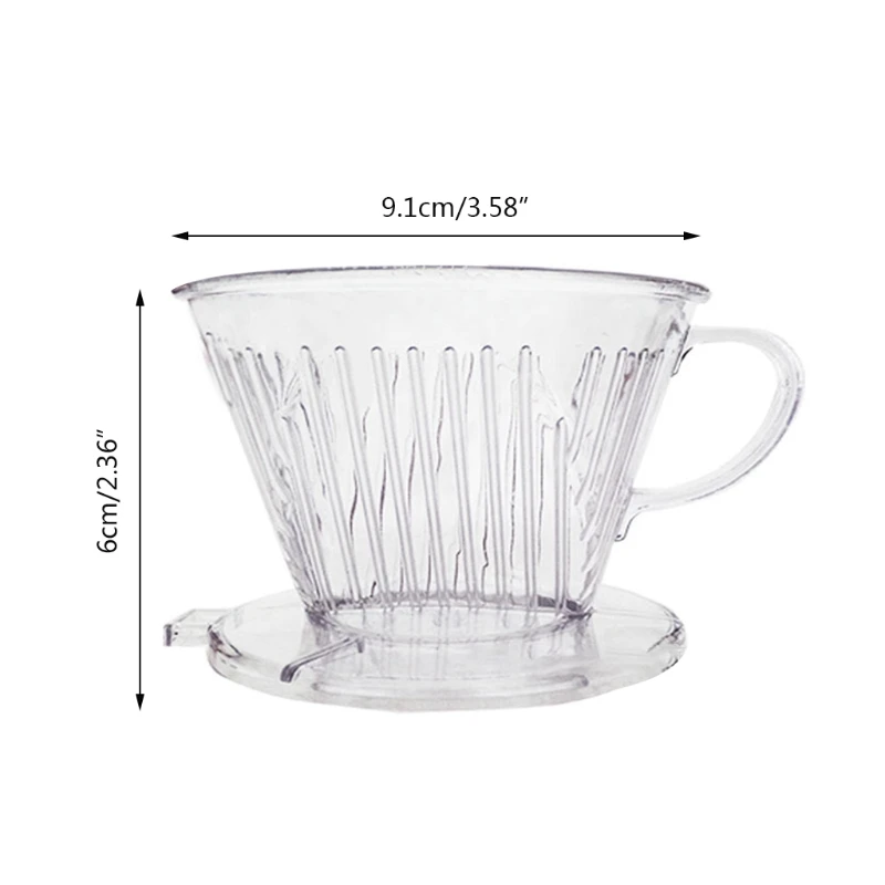 

B0KB Hand Brewed Reusable Coffee Filter Cup Dripper Cone Shape Coffee Maker Practical Pour Over Serving Mug Cafe Filters Coffee