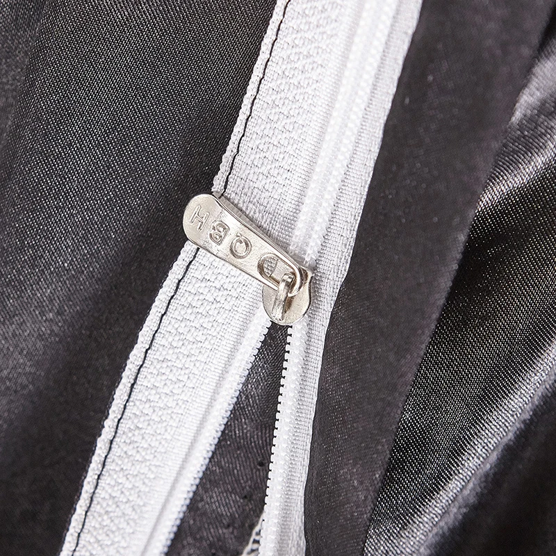 

Satin Silk Bedding Set Luxury Queen King Bed Set 2/3pcs Quilt Duvet Cover Linens And Pillowcase For Single Double Bed Clothes