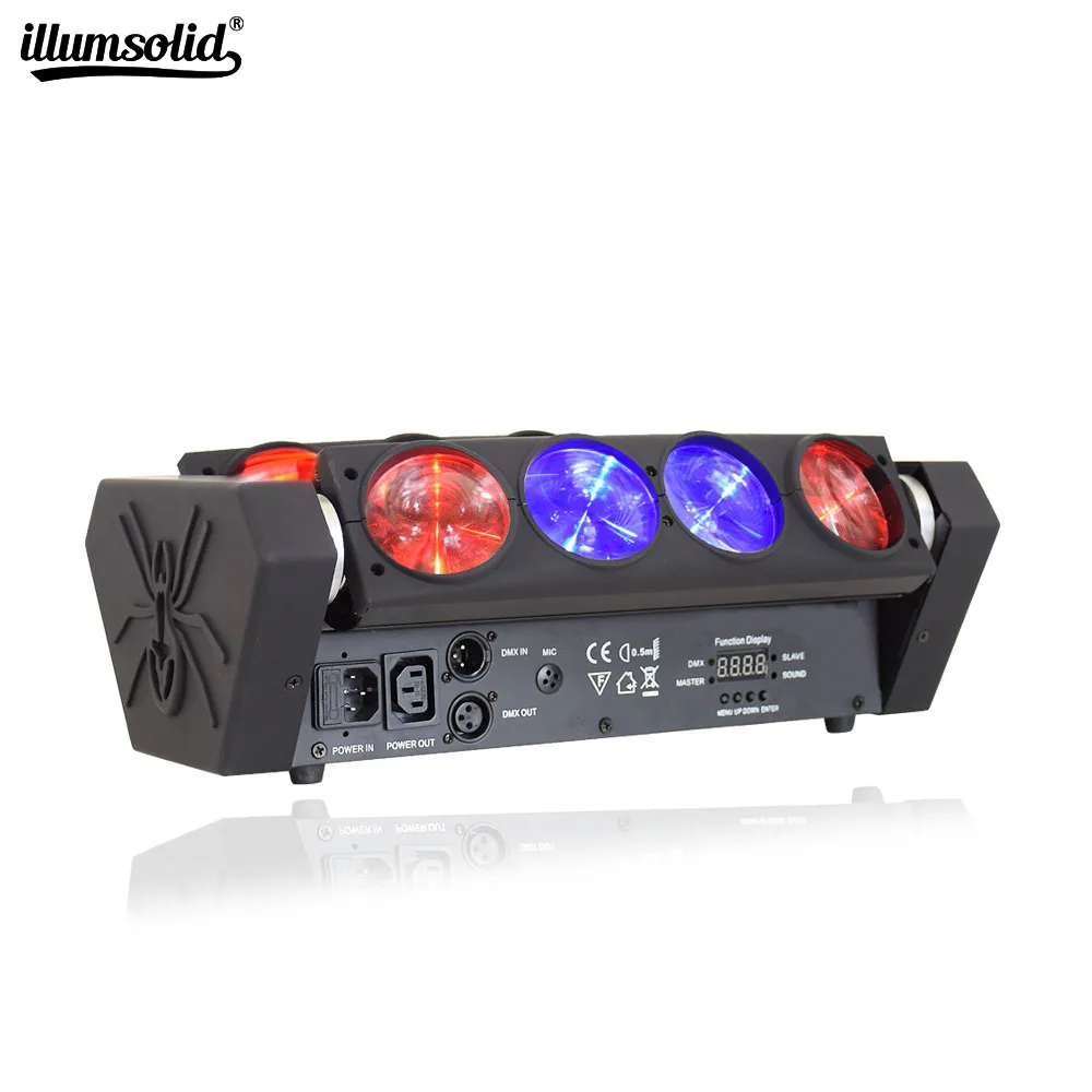 Светодиодный 8x12W светодиодный Spider Licht RGBW DMX Podium Verlichting Dj Moving Head Beam Licht|Эффект