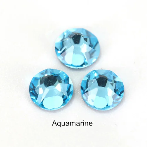 Aquamarine 2088 граненые Стразы отличного качества для ногтей с плоской задней поверхностью, много цветов, стразы для украшения ногтей Y3813 - Цвет: Aquamarine
