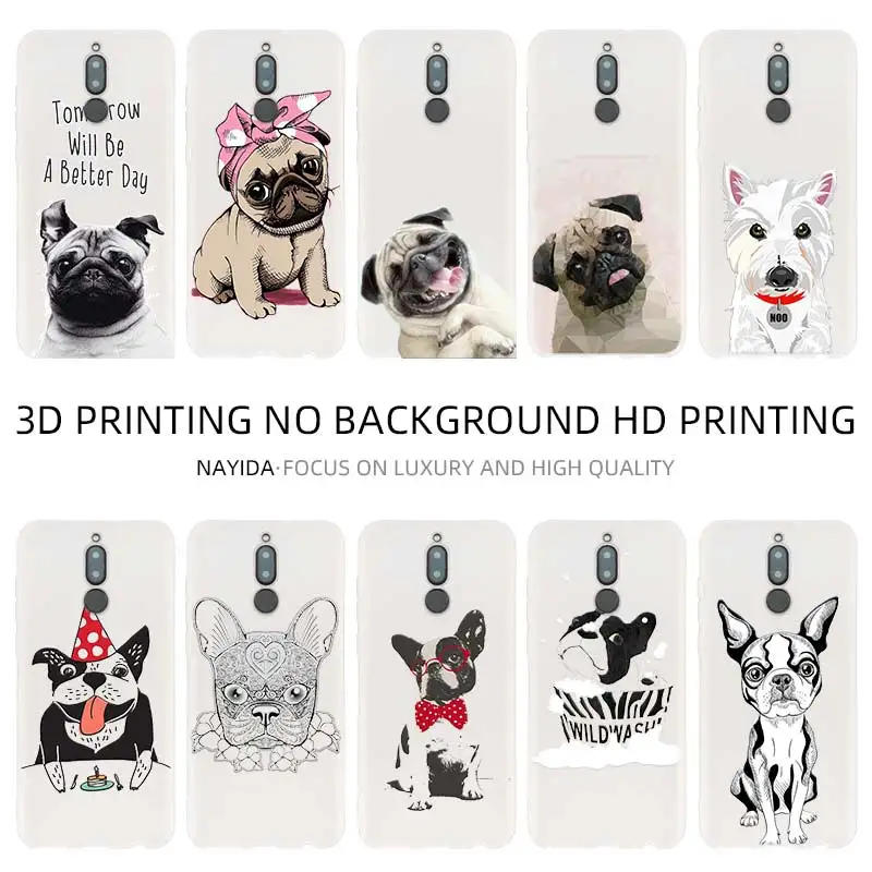 Чехол для телефона Huawei Mate 30 20 10 Lite Pro Y7 Y9 2019 2018 2017 Nova 5i 4 3 Terrier dog pug|Бамперы| |