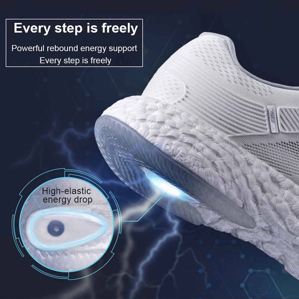 

ONEMIX Light Running Shoes Comfortable Casual Men's Sneaker Breathable Non-slip Wear-resistant Outdoor Walking Men Sport Shoes
