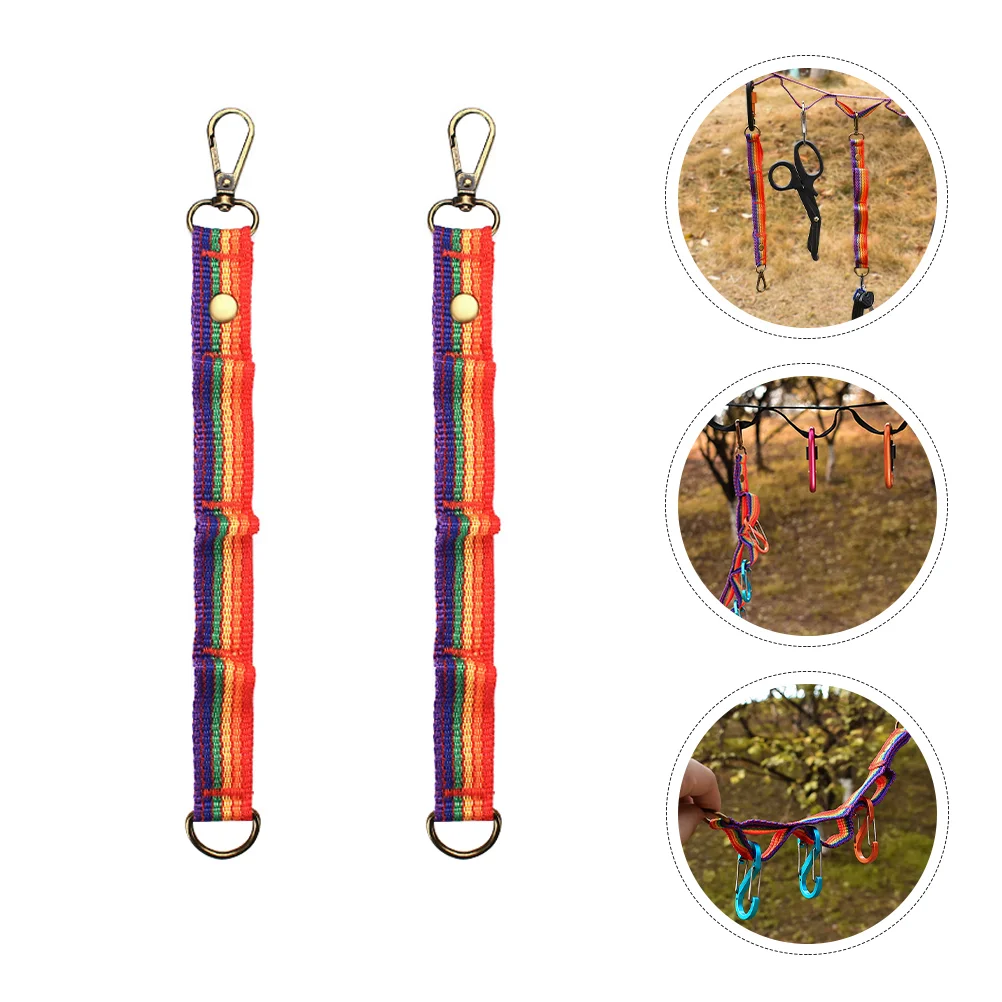 

4Pcs Outdoor Camping Hanging Rope Colorful Tent Lanyard Rope Extension Belt