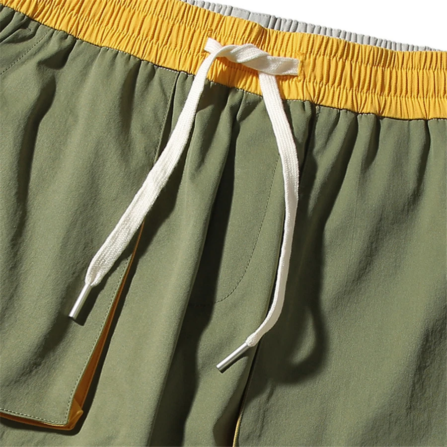 

FOJAGANTO Mens Shorts Summer Casual Shorts Work Wear Multi-pockets Cargo Shorts Knee Length Short Pants Fashion Clothing Male