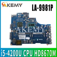 akemy vbw00 la 9981p motherboard for dell 15r 3537 5537 laptop motherboard i5 4200u cpu hd8670m original test mainboard