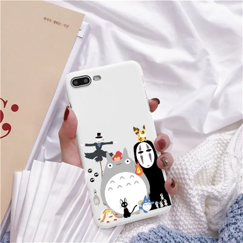 TPU Bonito Тоторо, гибли Аниме Миядзаки Viagem de Chihiro Kaonashi Мягкий ТПУ Caso de Telefone кларо Para iPhone 7 8 Plus 6 5 Max 4 - Цвет: TPU