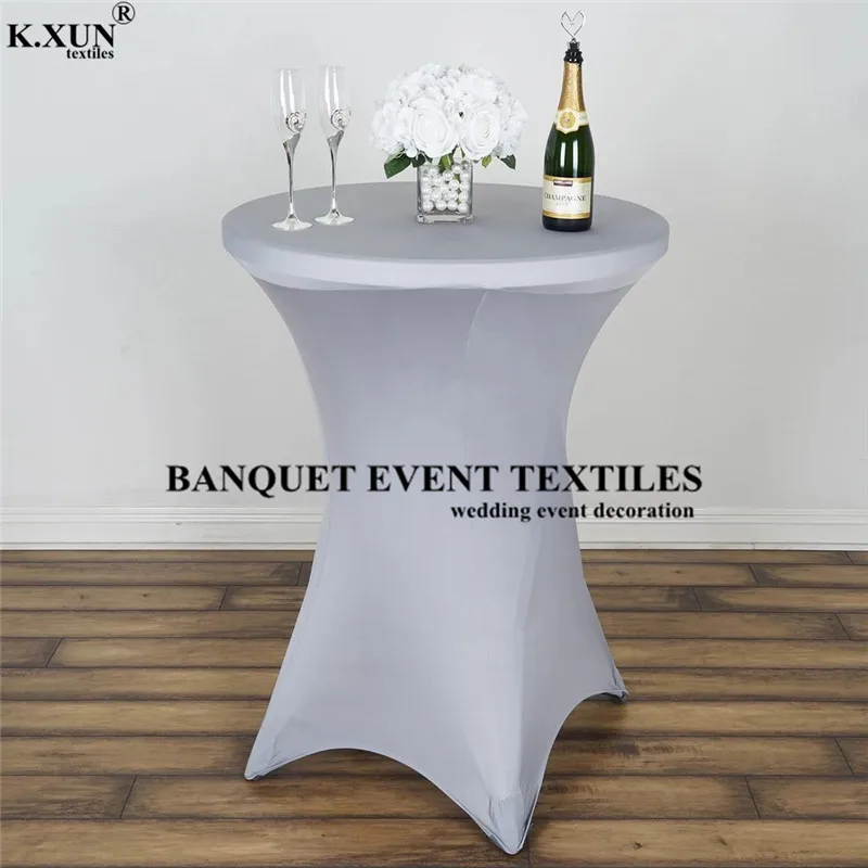 High Top Cocktail Table Cover Spandex Lycra Wedding Party Covers Round for Folding Tables | Дом и сад