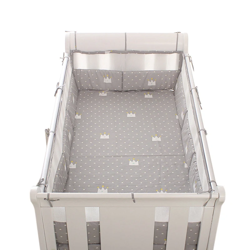 5 шт. хлопковые бамперы для детской кроватки сетчатые дышащие защитные бортики