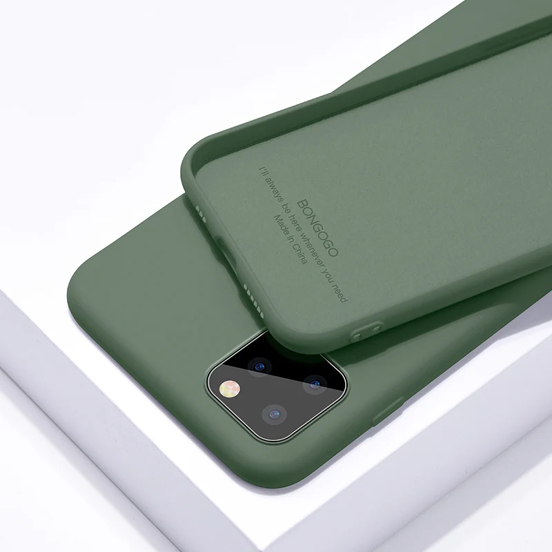 Мягкий жидкий силиконовый чехол для iPhone 11 Pro Max чехол силиконовый ударопрочный чехол для iPhone 11Pro Max. XS Max. Силиконовый чехол - Цвет: Dark Green