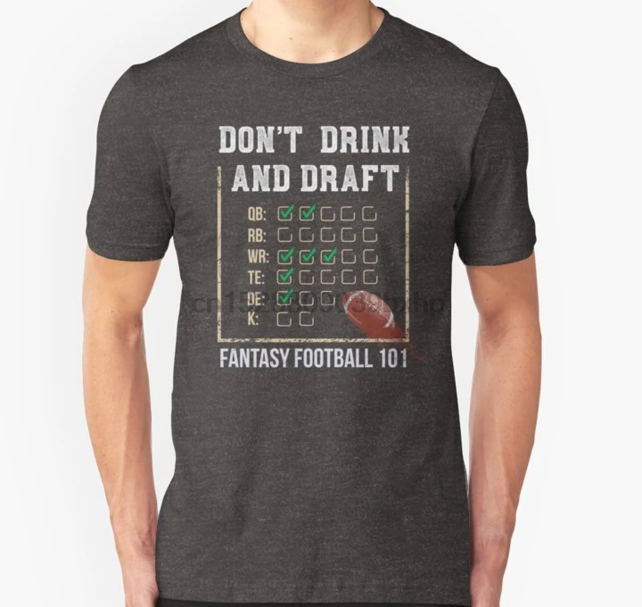 Мужская футболка с коротким рукавом Fantasy Football 101 Dont Drink унисекс женская