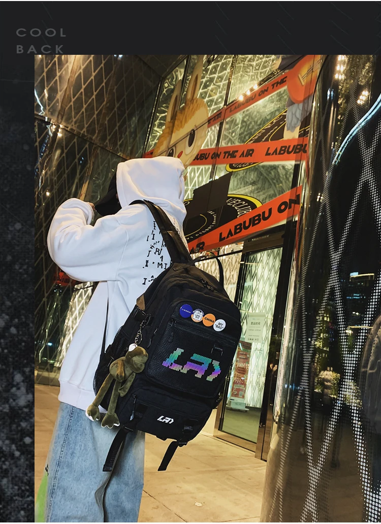 

PB4017 2021 new Tooling style school bag high school student college student backpack leisure all-match travel computer bag