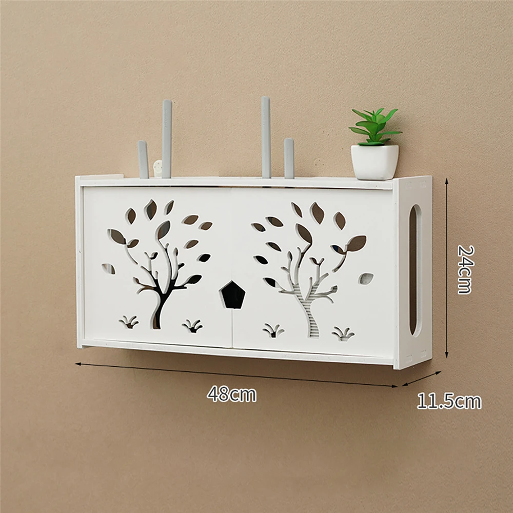 WIFI Router Wall Mounted Organizer Shelf Cable Power Plus Wire TV Set-Top Box Storage Rack for Home Office Supplies | Дом и сад
