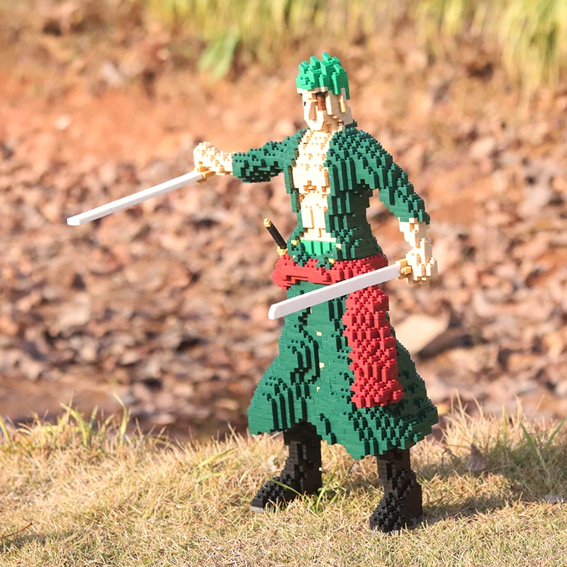 HC 9886 Аниме One Piece Roronoa Zoro Pirate 3D модель 3178pcs DIY Мини Алмазные блоки кирпичи игрушки