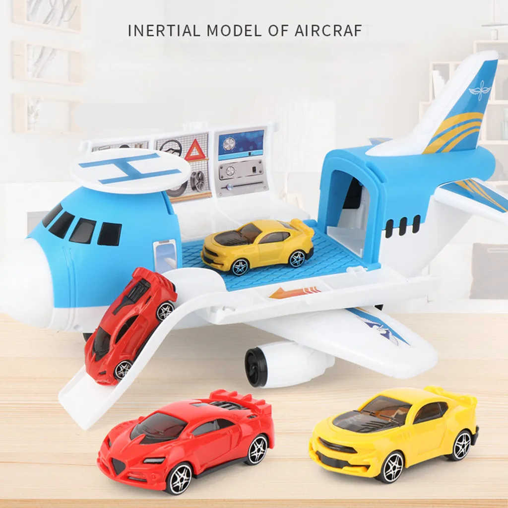 

Children's Inertial Plane Toy Large Transport Plane With Car And Sports Car Transportation Means Children's Plane Plane Toy QW