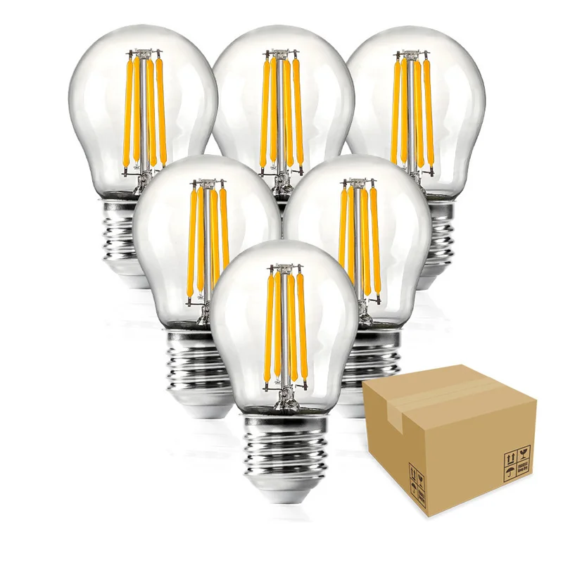 

6pcs/set Retro Edison Light Bulb E27 AC 220V 110V 4W 2200K Filament Incandescent Ampoule Bulbs Vintage Edison Lamp B5320