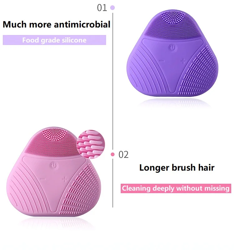 Новая электрическая Очищающая щетка для лица силиконовый вибрационный массаж