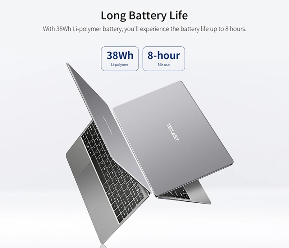 Ноутбук Teclast F7 Plus 14,0 ''Windows 10 Thuis Versie Intel Gemini Lake N4100 четырехъядерный 1,1 ГГц 8 Гб ram 256 ГБ SSD
