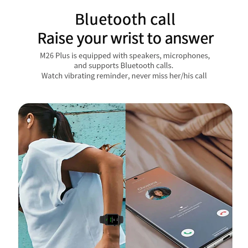 Original iwo M26 Plus Smart Watch 1.77 inch Bluetooth Call Wireless Charging 3D Dynamic Dial IP67 Waterproof Music Smartwatch |
