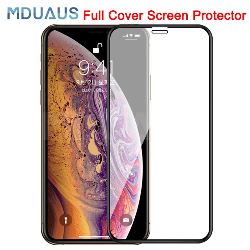 

9D Protective Tempered Glass On The For iPhone 6 6s 7 8 Plus X 10 Glass Screen Protector Soft Edge Curved For iPhone XR XS MAX