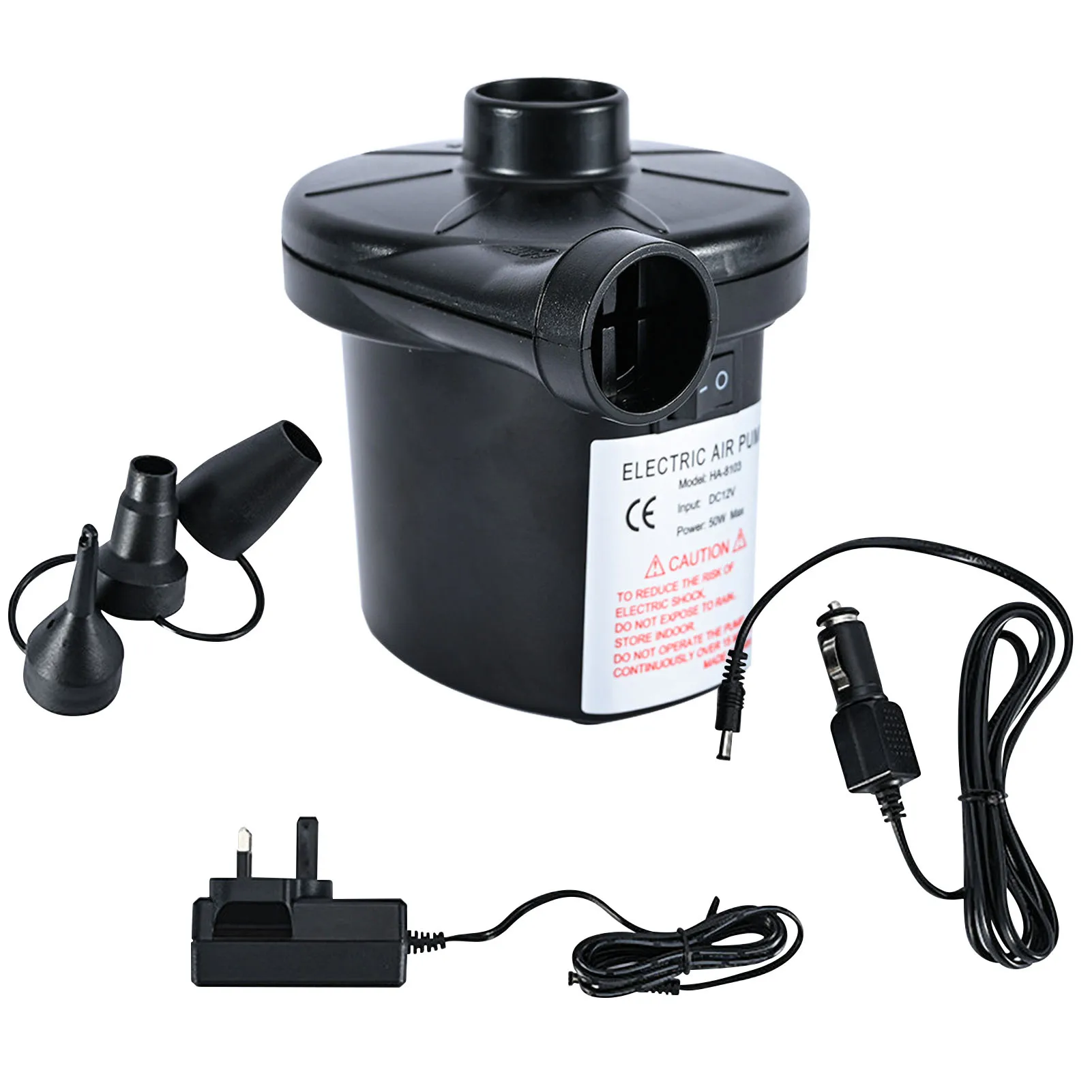 

Electric Air Pump Inflator 12V Air Compressor Portable Inflatable Pump for Boat Air Mattress Inflatable Pool Raft Bed Boat