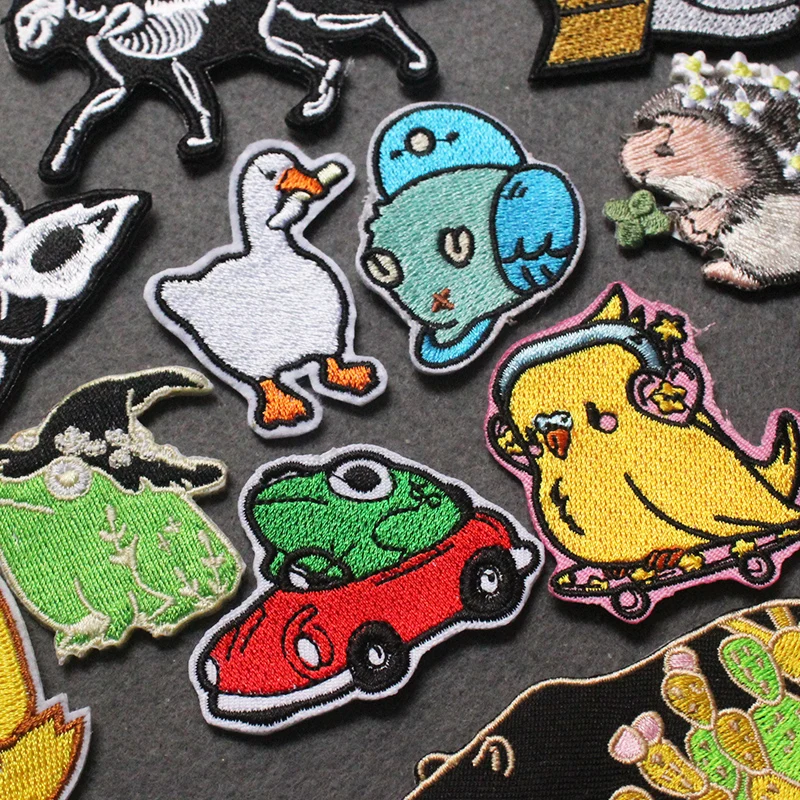 Забавные нашивки в полоску сделай сам для одежды патчи стиле аниме патч с