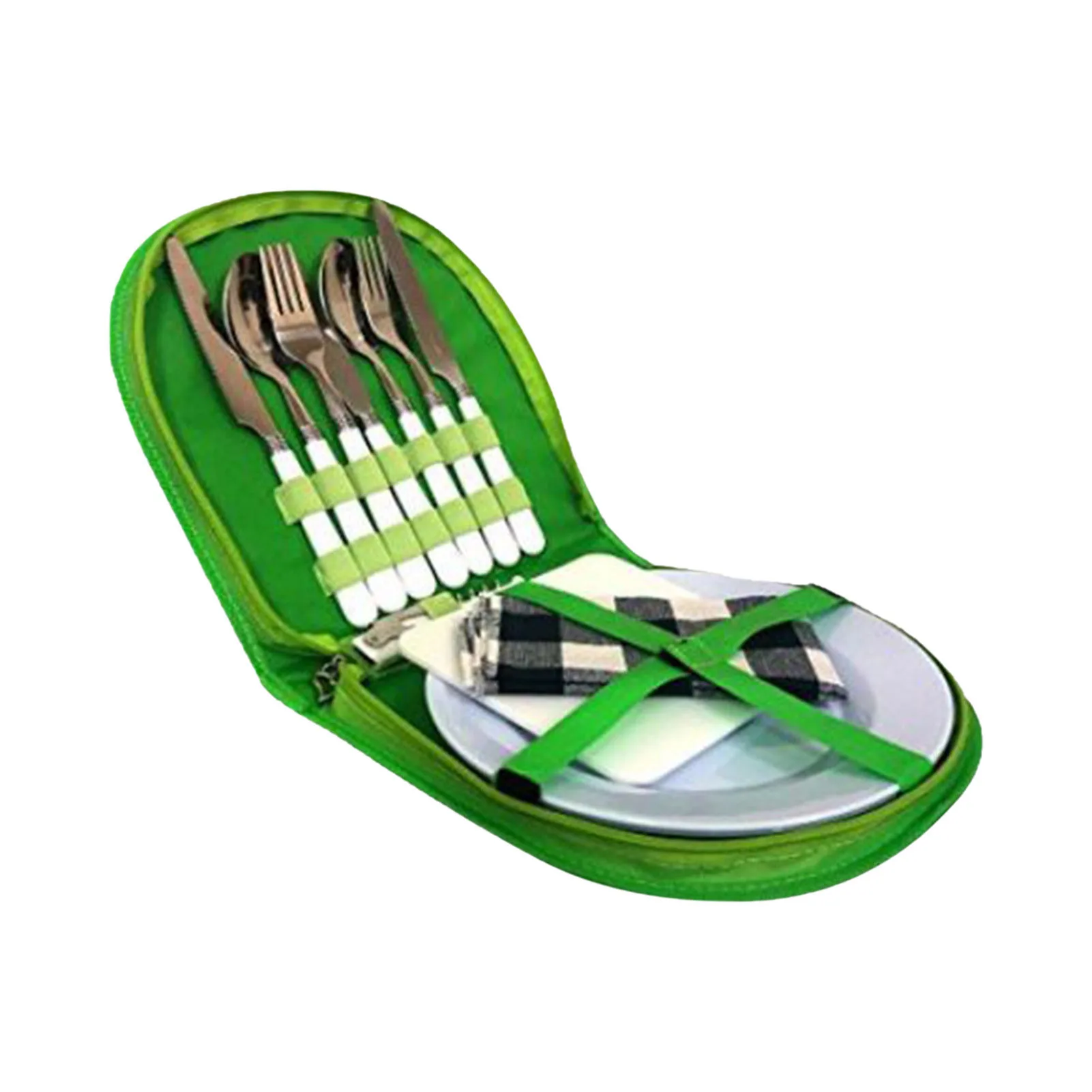 

13-piece Camping Tableware Set For 2 Persons Outdoor Camping Picnic Tableware Set Cloth Bag Storage Stainless Steel Tableware