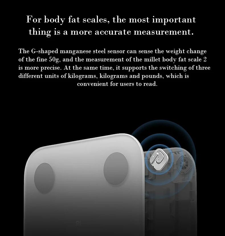 Xiao mi Smart Body Fat mi Balance 2 цифровой счетчик электроэнергии для ванной комнаты