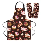Кухонный Фартук для милого торта, шоколада, розовый фартук, Кухонная техника для уборки дома, кухонный фартук