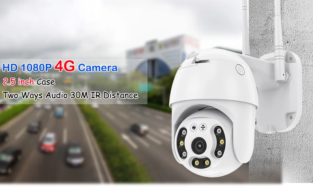 SHIWOJIA 4G 1080P PTZ IP камера наружная безопасность Водонепроницаемая с функцией