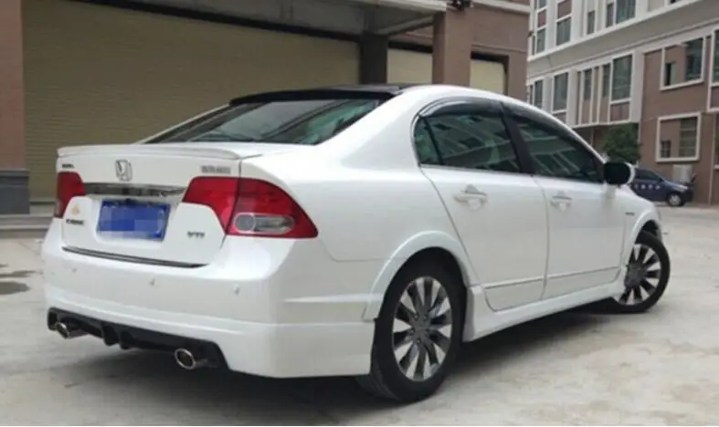 Для Honda Civic Спойлер ABS Материал багажник автомобиля Стекло Топ крыло спойлер
