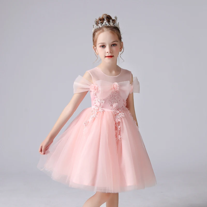 Платье для девочек платье свадебвечерние ринки с цветочным рисунком Детская