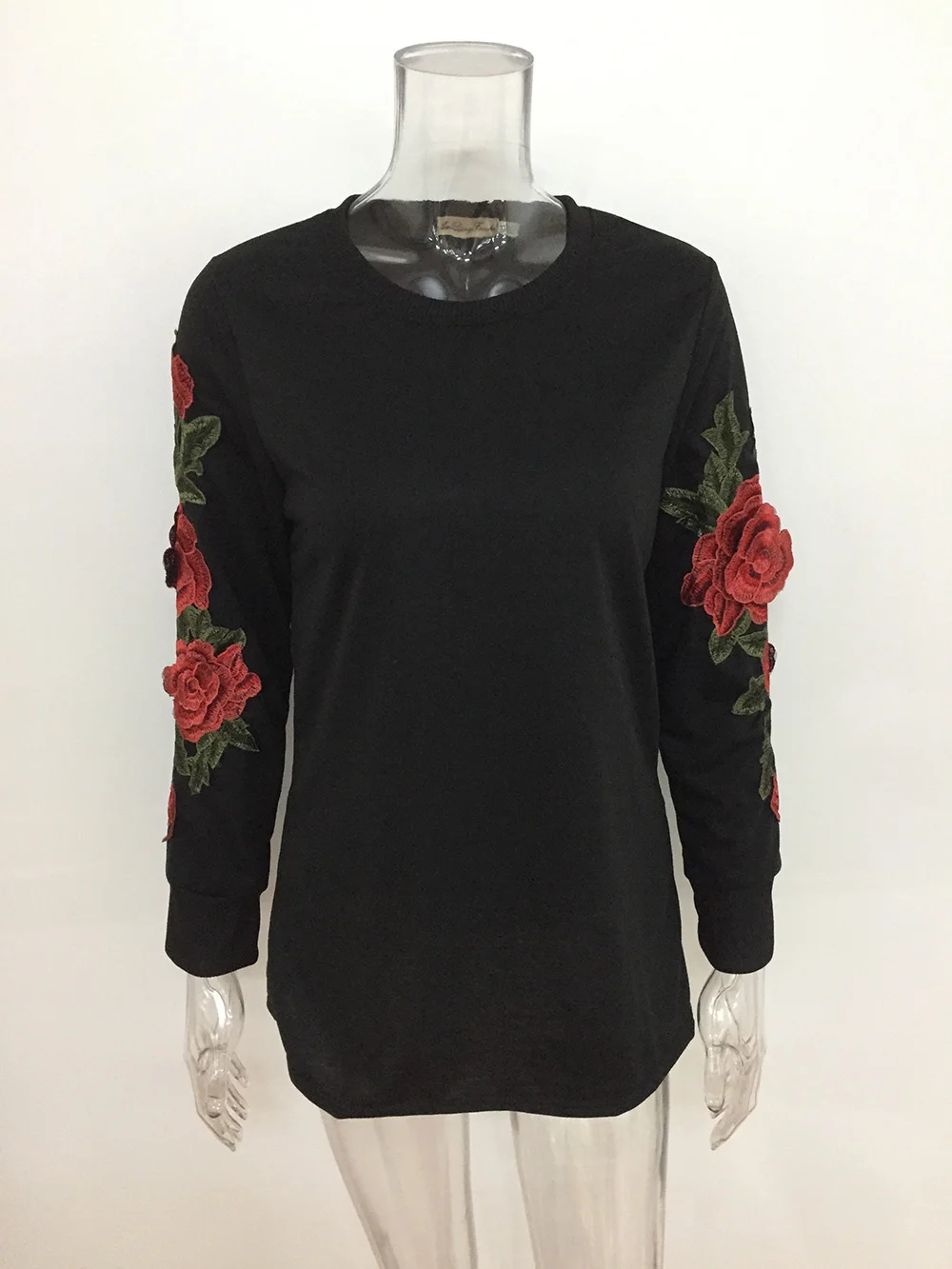 

Sleeve flower Hoodies Sweatshirts 2020 Women Casual Kawaii Harajuku Fashion Punk for Girls Clothing European Tops Korean