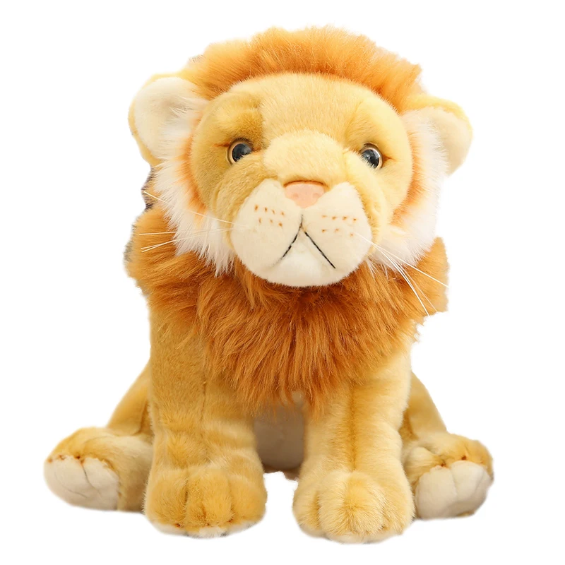 Hot Nice Lifelike Soft Stuffed Animals Lion Doll Simulation King Of The Steppe Lion Plush Toys Cute kids Gifts For Boy Children national geographic north america 22 10 5 mountian lion plushie lion simulation plush animals plush toy adult children gifts