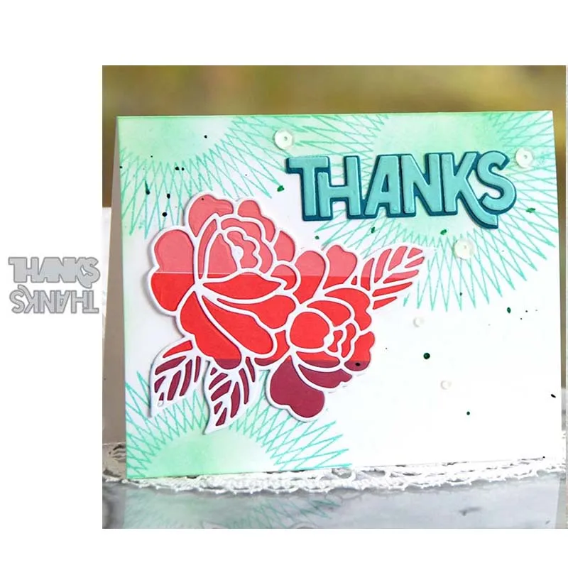 

JC Thanks Letters Words Metal Cutting Dies Scrapbooking Craft Mold Stencil Handmade Tool Paper Card Make Template New Design