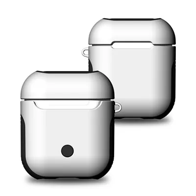 Симпатичный мини Резиновый беспроводной Чехол для наушников для Apple Airpods 2 зарядных наушников Защитный чехол для Airpods port - Цвет: Белый
