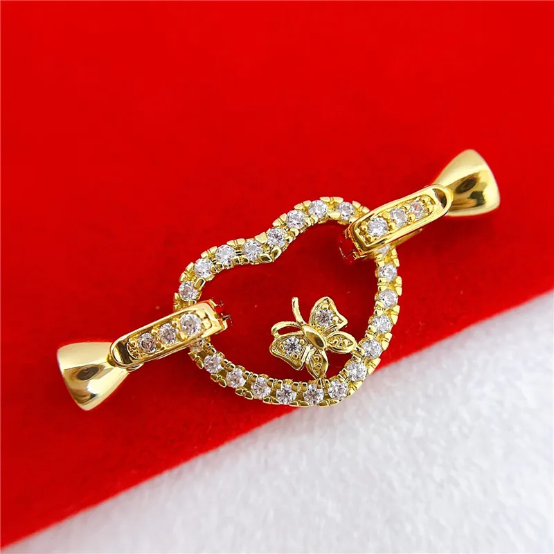 Wholesale DIY Natural Stones Beads Jewelry Making Accessories Silver/Gold/Rose Gold Metal Connector Clasps Findings