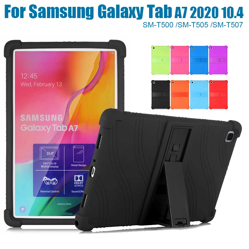 

New Case for Samsung Galaxy Tab A7 2020 10.4 inch Case SM-T500 SM-T505 T500 T507 Kids Case Stand Silicone Shockproof Cover