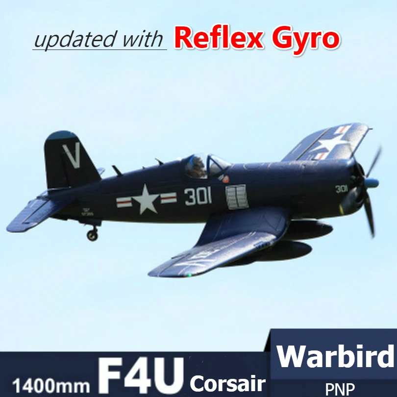 Радиоуправляемый самолет FMS 1400 мм 1 4 м F4U Corsir Blue 6CH с откатными щитками