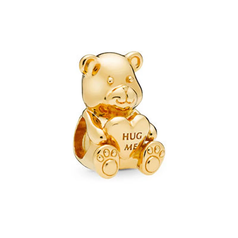 Модная подвеска Стерлинговое Серебро оригинал 1:1 Медвежонок Теодор Сияющие