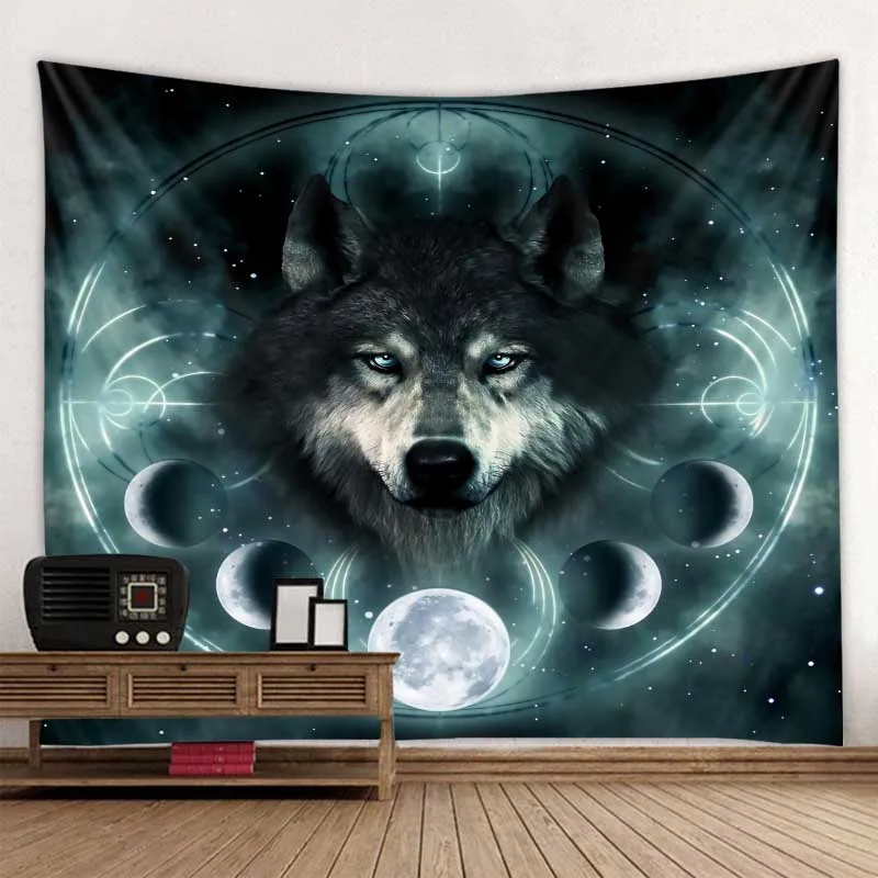 

Wolf Totem Decoration Tapestry Witchcraft Divination Decoration Tapestry Mandala Bohemian Hippie Wall Tapestry Bedroom Decoratio